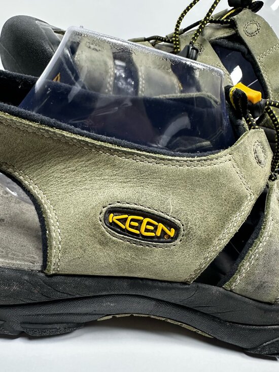 Keen Men\'s Newport Leather Sandal Waterproof Closed-Toe Size 13 Gray Olive Green main image 15